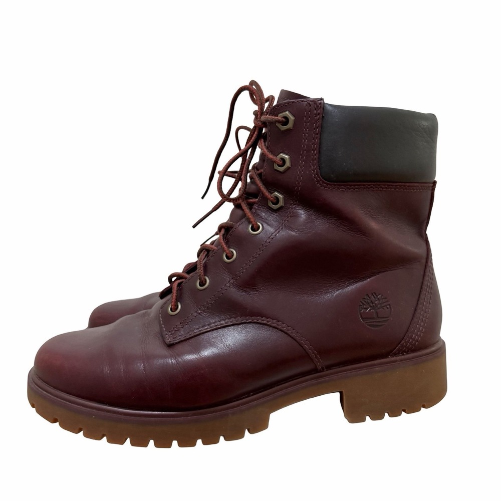 Timberland Jayne Waterproof Lace Up Boots Womens US 7.5‎ EU 38.5 Burgundy Red